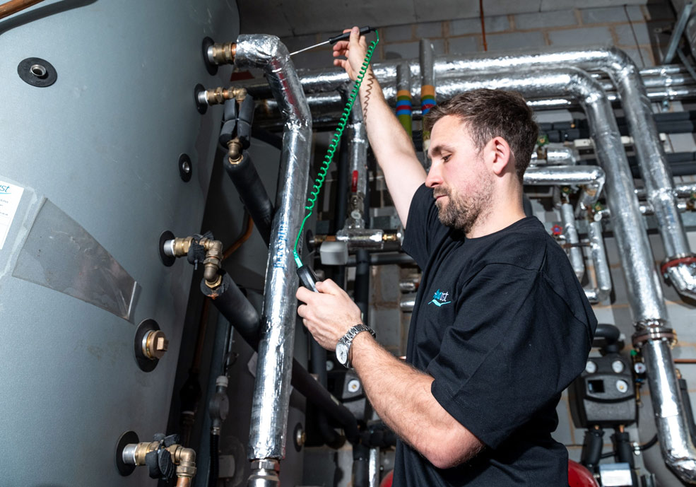 Aquatrust testing water for legionella in Bradford
